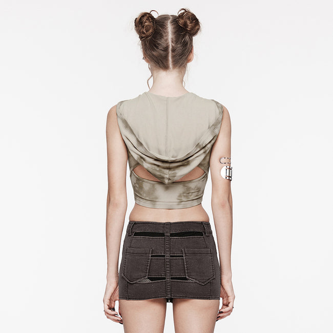 Wasteland hooded crop top