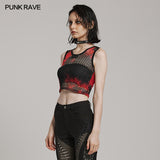 PUNK Tie-Dyed Mesh Tank Top