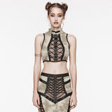 Punk tie-up crop top