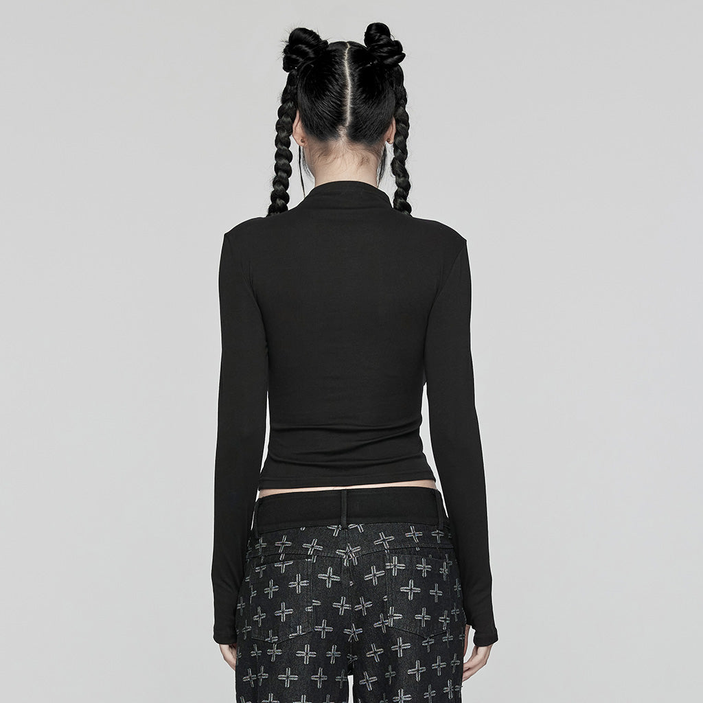 PUNKRAVE ダークユニフォームロング マント WY-878DPM-BK Punk Rave Womens Shredded Gothic Grunge Distressed Broken