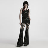 Punk V-neck cross loop vest