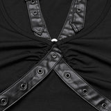 Punk V-neck cross loop vest