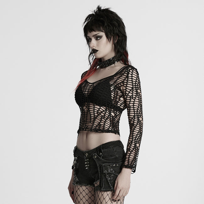 Sexy Punk Mesh T-shirt