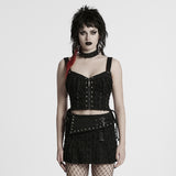 Decadent punk denim vest