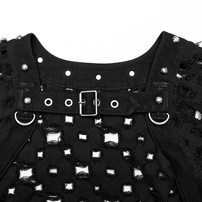 The Post-apocalyptic style hollow out cardigan