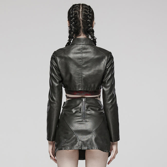 Punk Spikes Short Leather Jacket