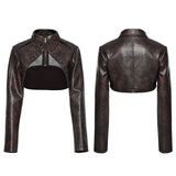 Punk Spikes Short Leather Jacket