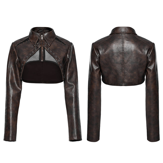 Punk Spikes Short Leather Jacket
