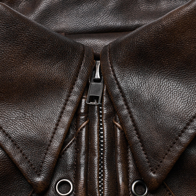 Punk Spikes Short Leather Jacket