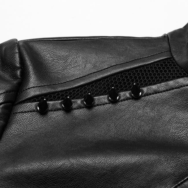 Punk Spikes Short Leather Jacket
