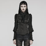 Goth Lantern sleeve Lace shirt