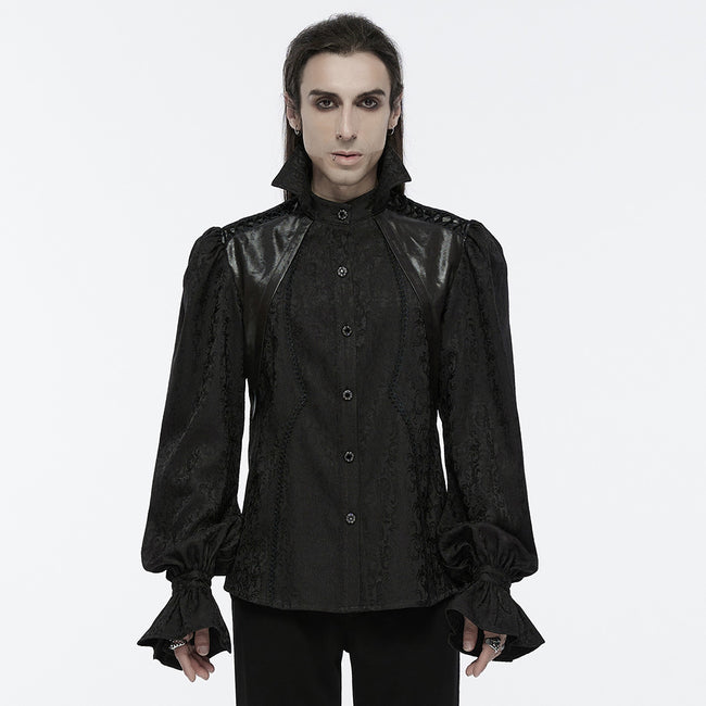 Goth stand collar palace gorgeous shirt