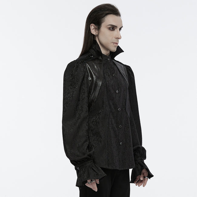 Goth stand collar palace gorgeous shirt
