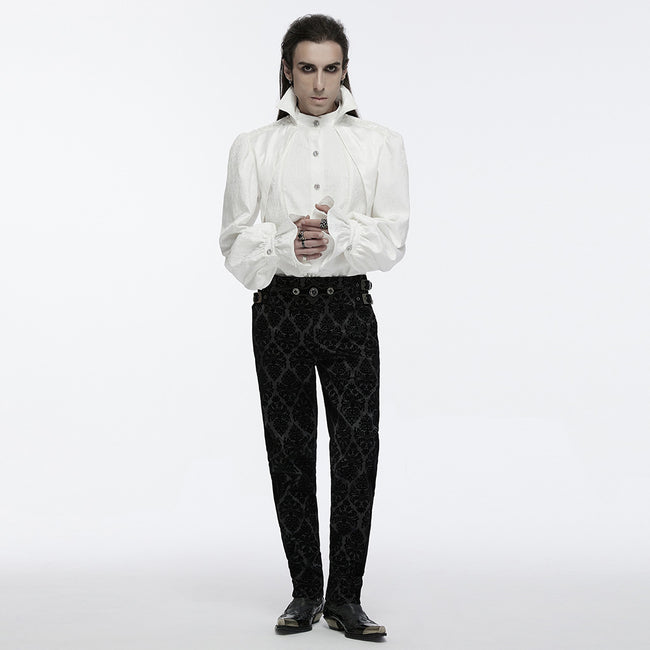 Goth stand collar palace gorgeous shirt