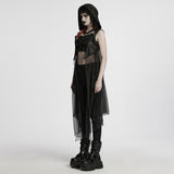 Punk personalized hollow skeleton vest