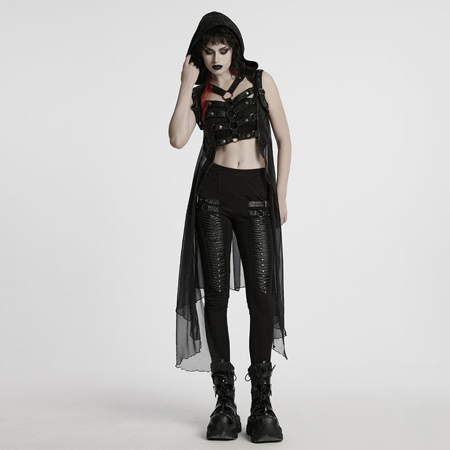 Punk personalized hollow skeleton vest