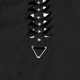 Punk hooded cut washed jacket