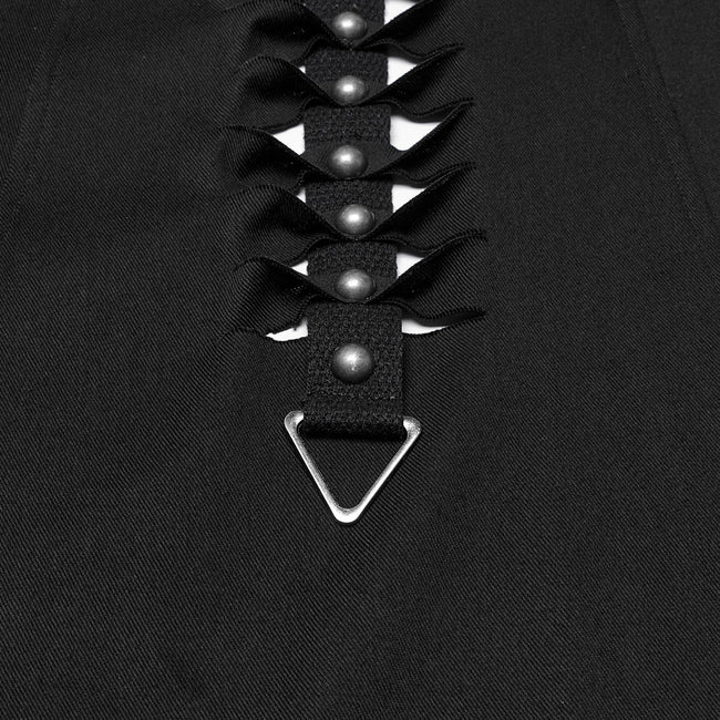 Punk hooded cut washed jacket