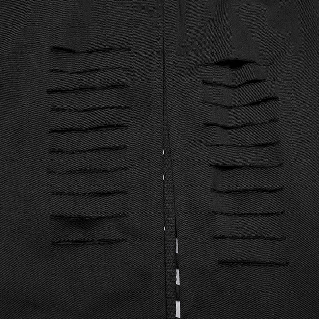 Punk hooded cut washed jacket