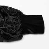 Retro embroidered velvet shirt