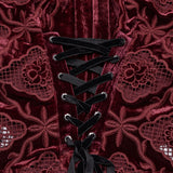 Retro embroidered velvet shirt