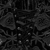 Retro embroidered velvet shirt