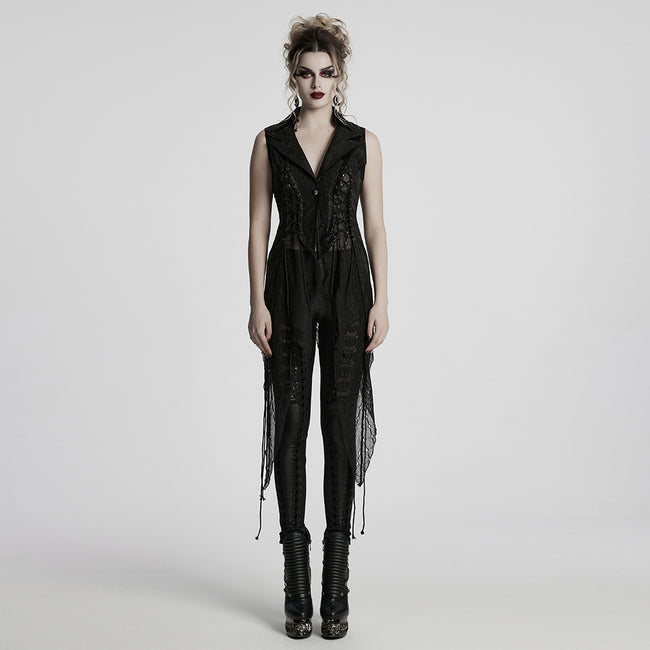 Goth Dark Alien Asymmetric Vest