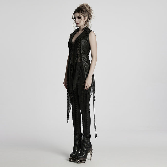 Goth Dark Alien Asymmetric Vest