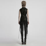 Goth Dark Alien Asymmetric Vest