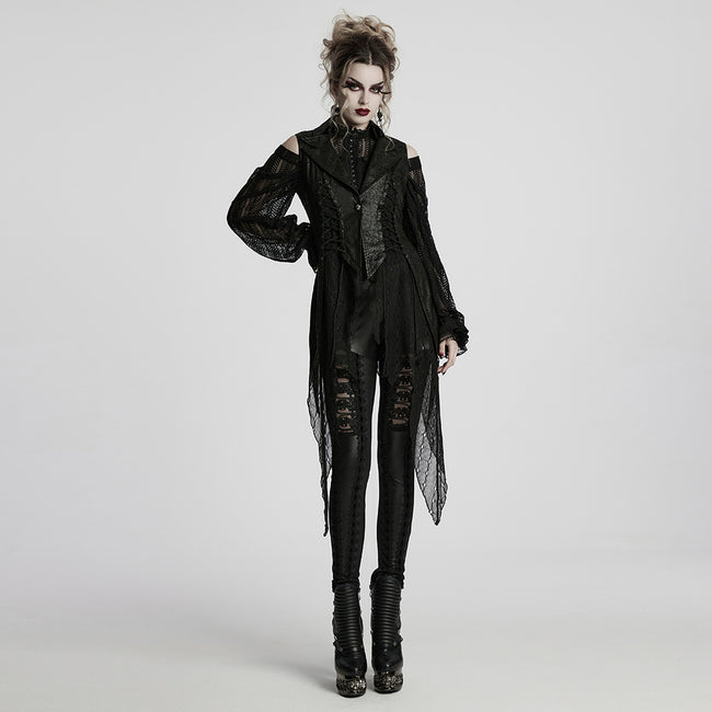 Goth Dark Alien Asymmetric Vest