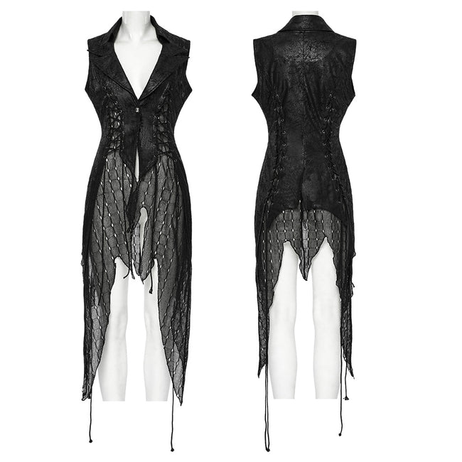 Goth Dark Alien Asymmetric Vest
