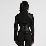 Punk ultra short motorcycle jacket