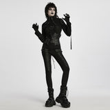 Punk ultra short motorcycle jacket