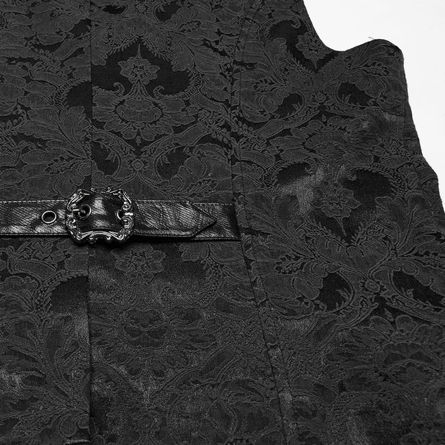 Gothic jacquard lapel vest