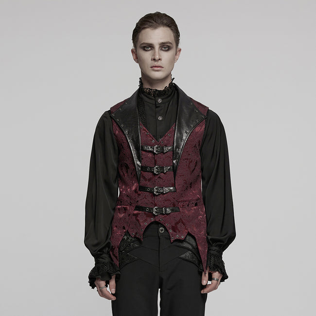 Gothic jacquard lapel vest