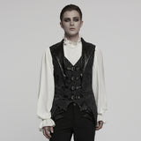 Gothic jacquard lapel vest