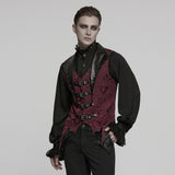 Gothic jacquard lapel vest