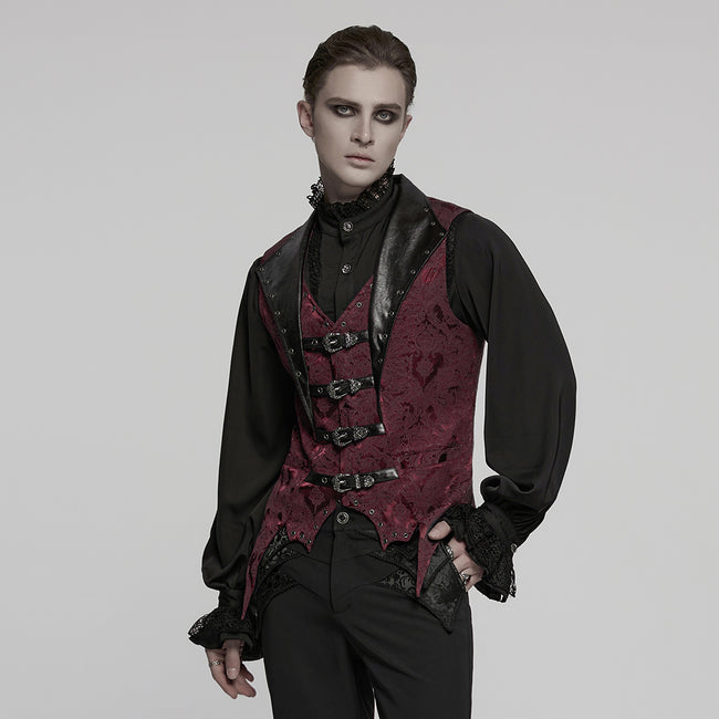 Gothic jacquard lapel vest