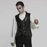Gothic jacquard lapel vest