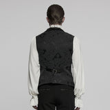Gothic jacquard lapel vest