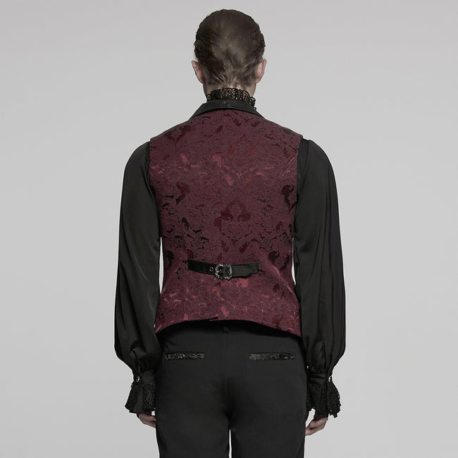 Gothic jacquard lapel vest