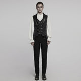 Gothic jacquard lapel vest
