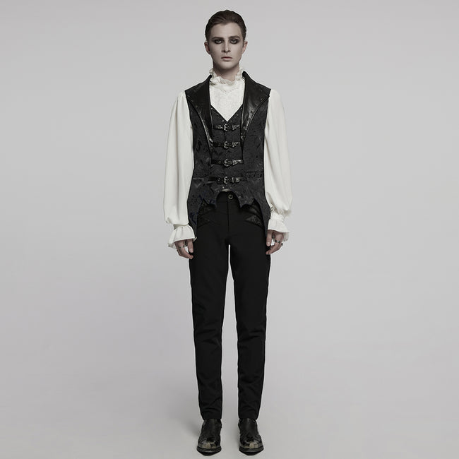 Gothic jacquard lapel vest