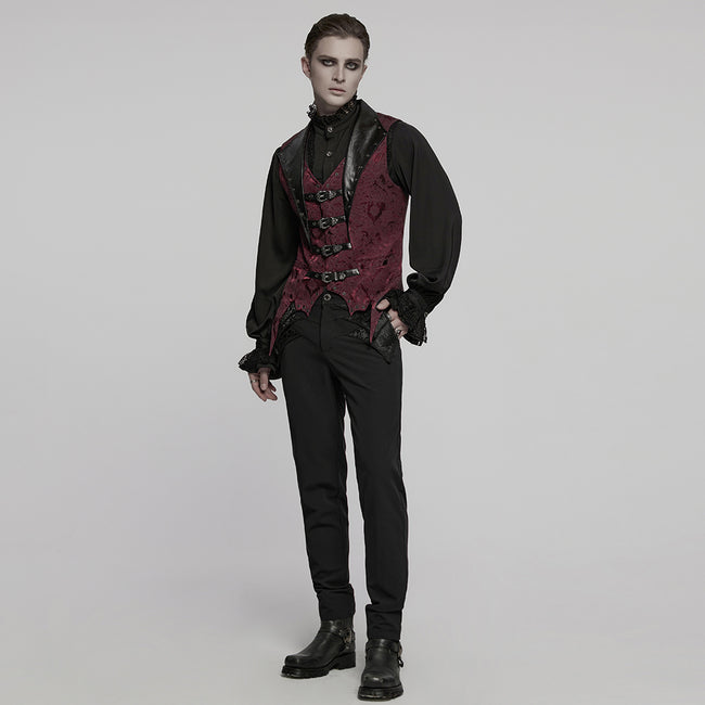 Gothic jacquard lapel vest