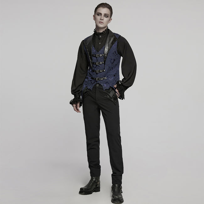 Gothic jacquard lapel vest