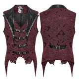 Gothic jacquard lapel vest