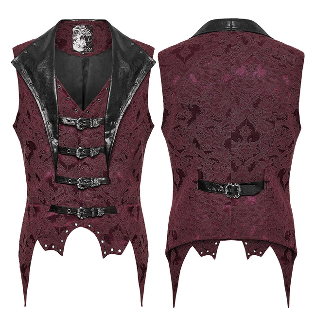 Gothic jacquard lapel vest