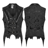 Gothic jacquard lapel vest