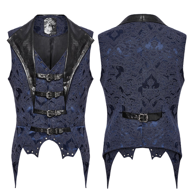 Gothic jacquard lapel vest