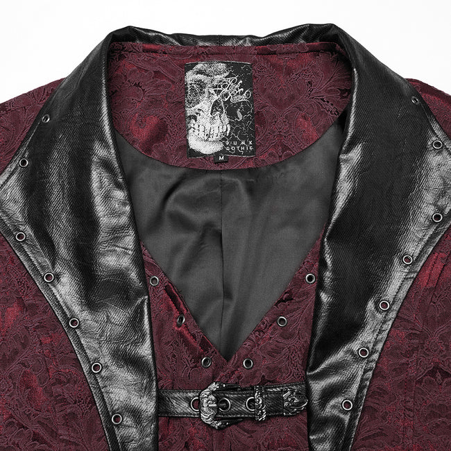Gothic jacquard lapel vest